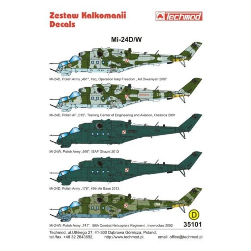 Décal Mil Mi -24D / W [ Mi -24W ]