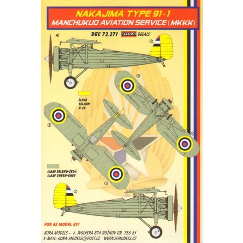 Nakajima Type de 91-1 Mandchoukouo Aviation Service ( MKKK ) ( conçu pour être utilisé avec les kits AZ Model )