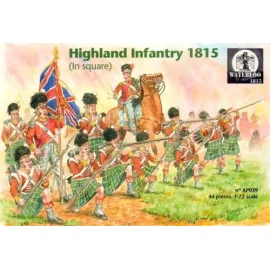 Highland (Scottish) Infantry 1815. 4 monté officiers. 4 porte-drapeaux et 36 chiffres d'infanterie 30 + chiffres d'infanterie