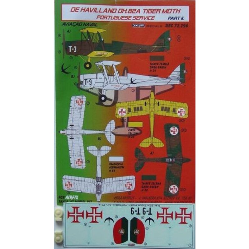 de Havilland DH.82/DH.82A Tiger Moth Portuguese Service Part 2 (designed to be used with Airfix, Pavla Models and AZ Model kits)