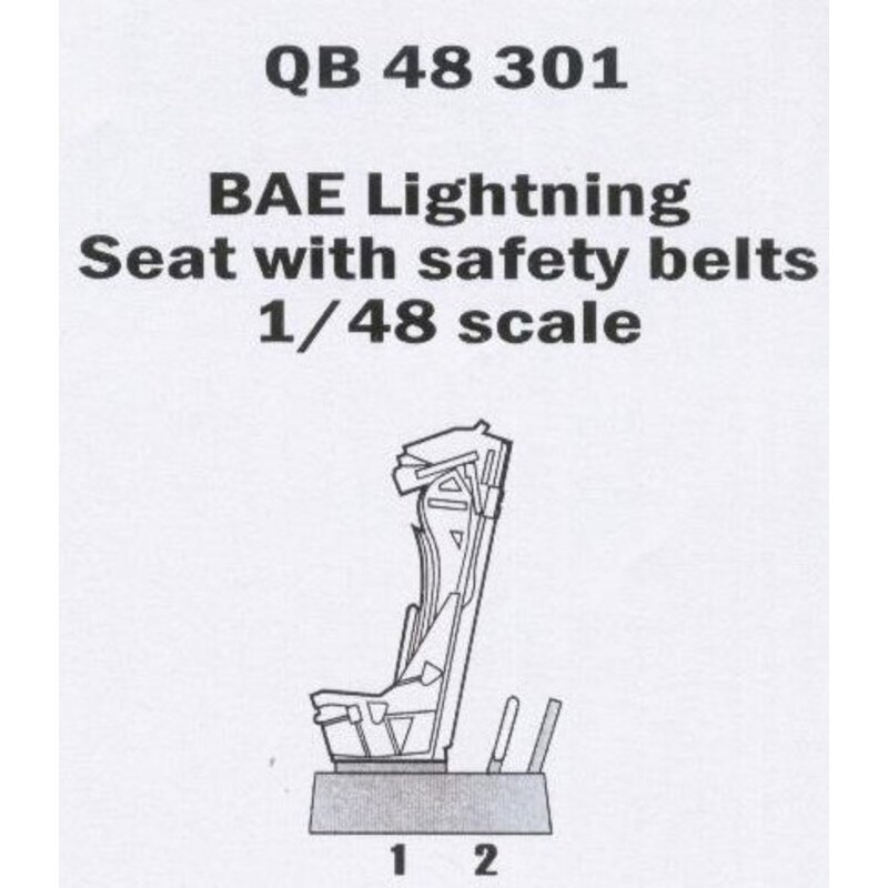 BAC/EE le Lightning : siège avec ceintures de sécurité