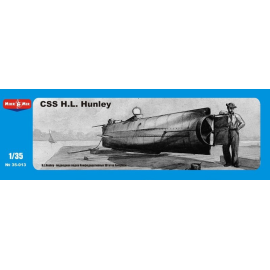 Maquette bateau CSS HL Hanley, sous-marin confédéré