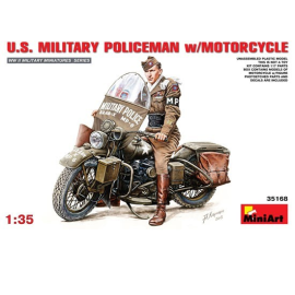 Figurine US Military Police + Harley