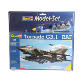Maquette d'avion Tornado Gr.1 Raf Model Set - coffret contenant la maquette, les peintures, pinceau et colle 