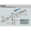 Aérographe Master Class PROF - Double action, alimentation par le haut ou par bouteille , tête fine