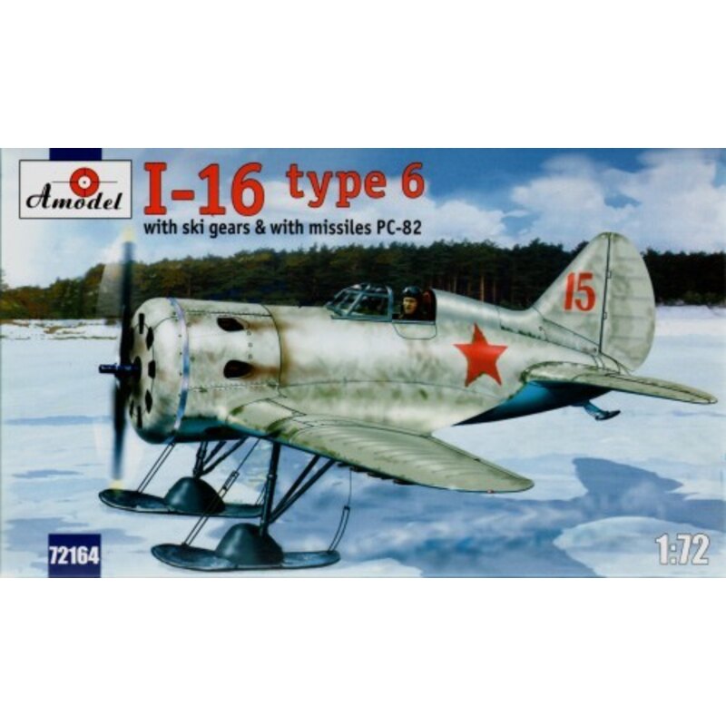 Polikarpov I-16 type 6 sur skis avec fusées PC-82