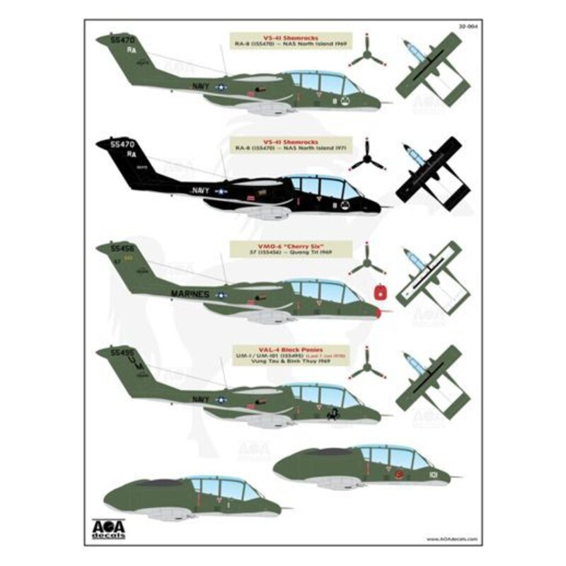 Décal Nord-américaine / Rockwell OV-10A Bronco Noir Ponies & More Broncos - USN / USMC OV-10A Broncos dans l'époque de la guerre