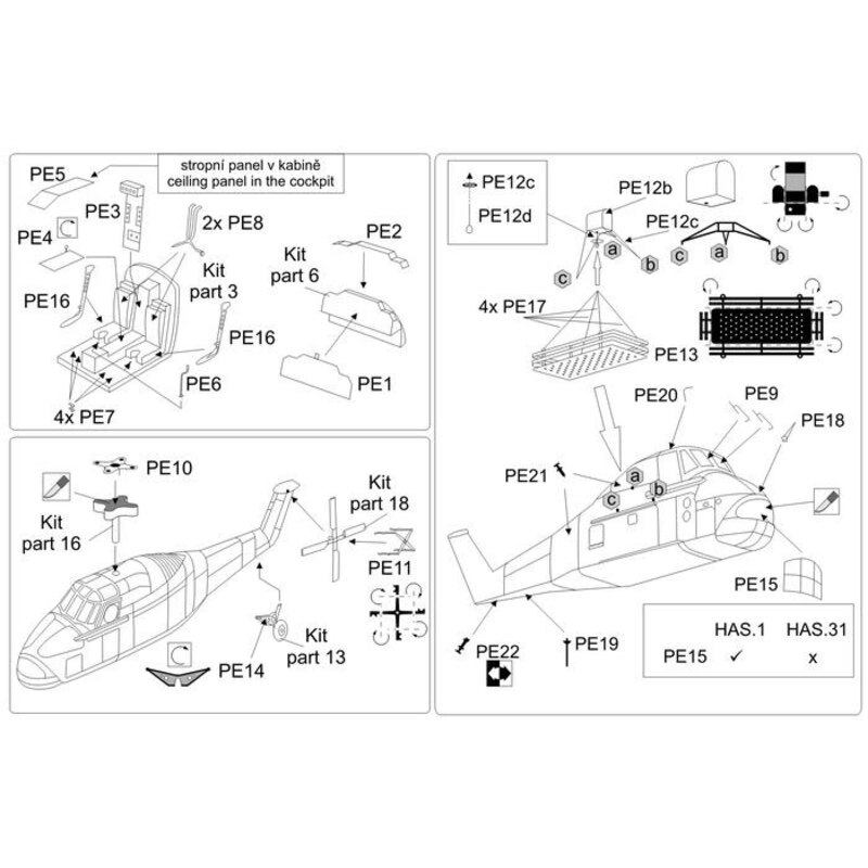 Westland Wessex HAS.1 / HAS.31A (conçu pour être utilisé avec Mark I kits Modèles)