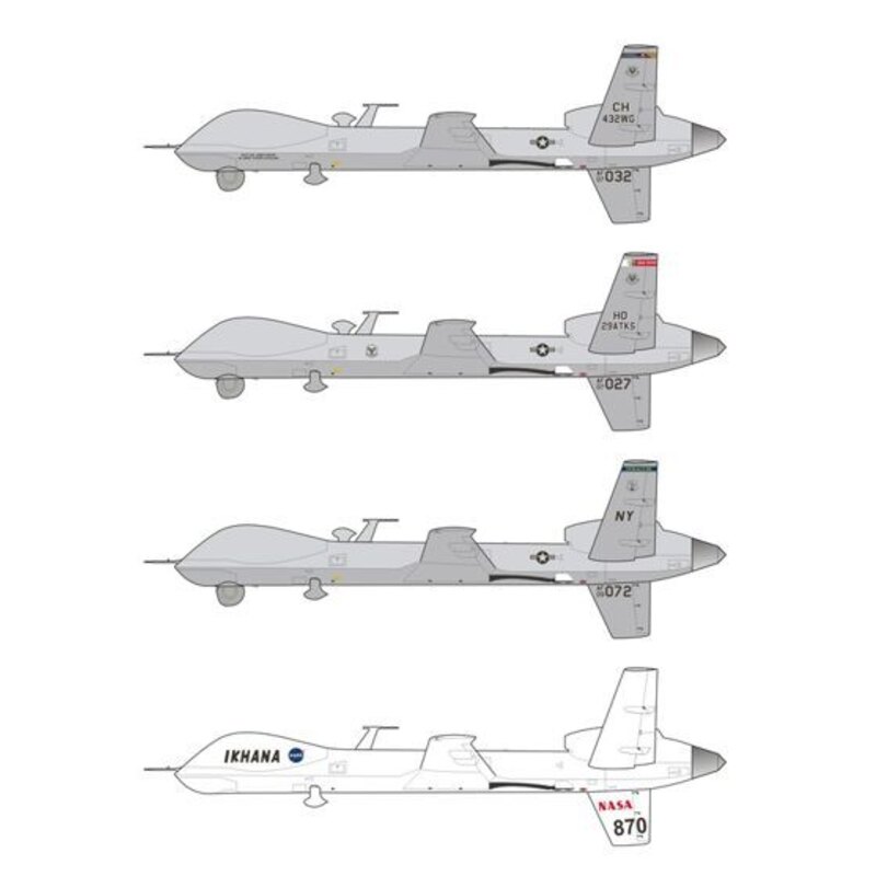 Décal MQ-9 Return of the Reaper Huit options de marquage pour le Reaper véhicule aérien sans pilote MQ-9, dont Royal Air Force f