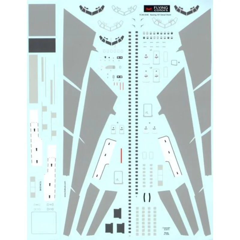 Décal Boeing 707 Fiche détaillée (panneaux Coroguard Inspar)