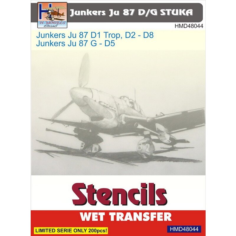 Décal Junkers Ju 87D / G Pochoirs (ensembles pour 2 kits)