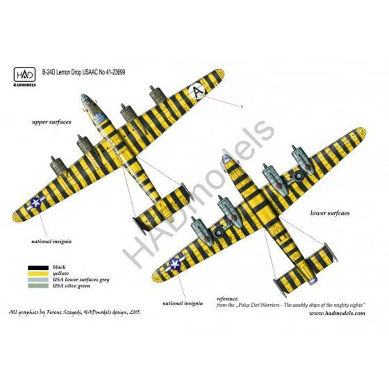 Décal Consolidated B-24D Lemon Drop USAAC