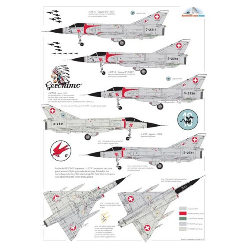 Décal Dassault Mirage IIIS & IIIRS précoce [Dassault Mirage IIIE]