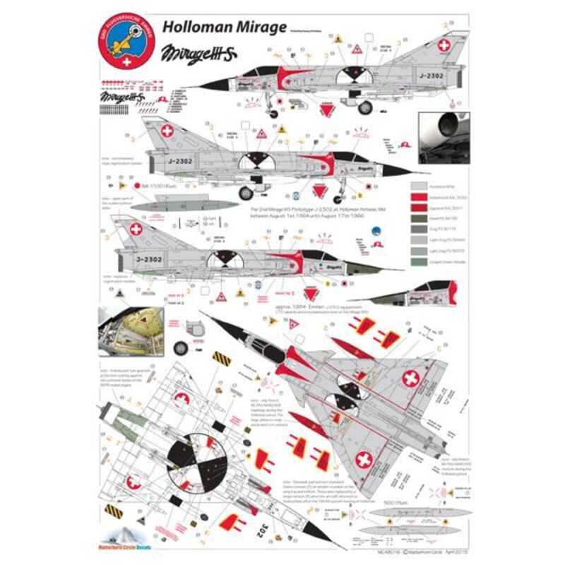 Décal Dassault Mirage IIIS Holloman [Dassault Mirage IIIE]