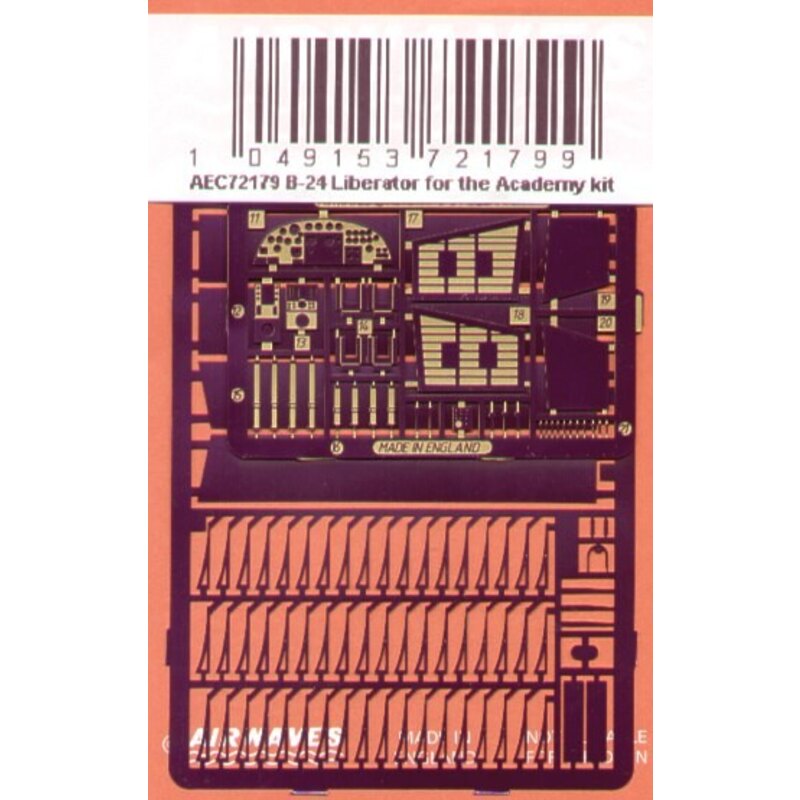 Réédition ! Consolidated B-24 Liberator : 150 pièces de détail (pour maquettes Academy)