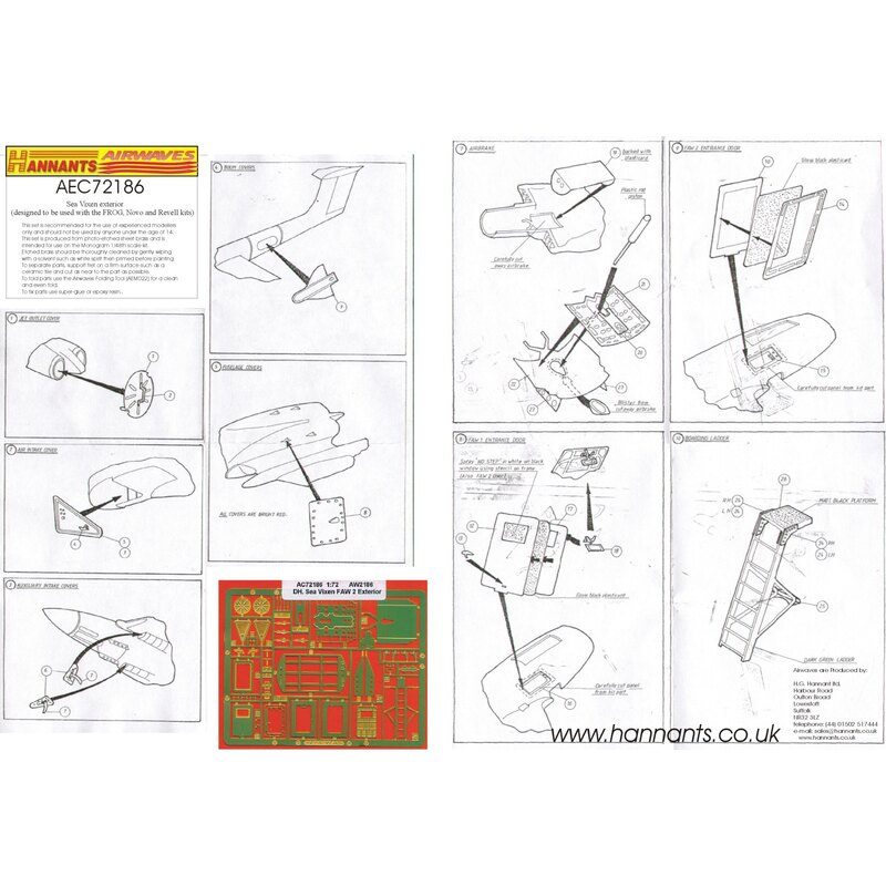 échelle extérieure de Havilland Sea Vixen FAW.2 etc (pour maquettes Frog Novo et Revell)