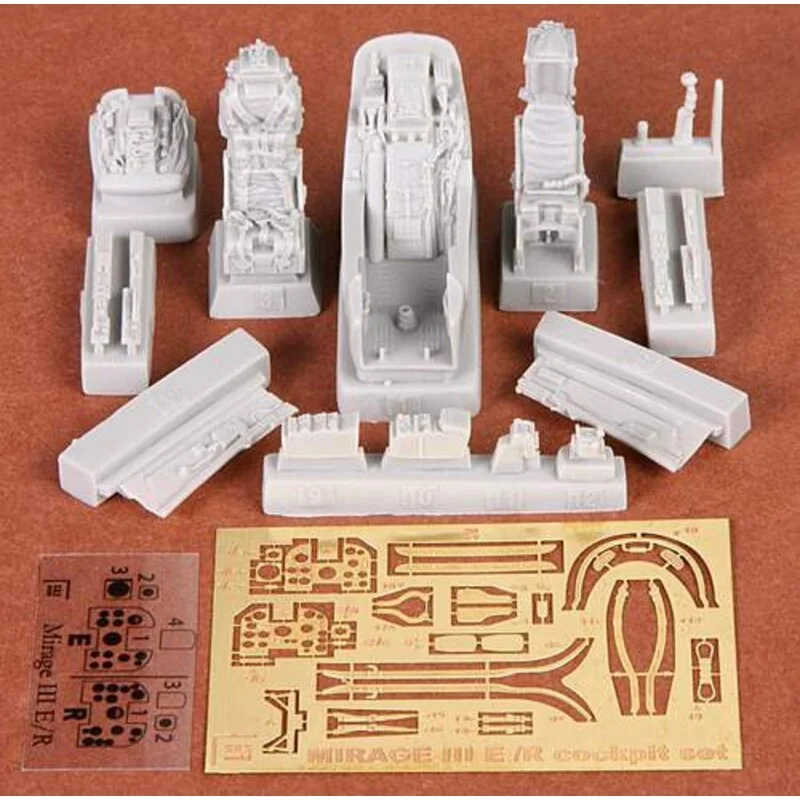 Dassault Mirage IIIE / R cockpit set (conçu pour être utilisé avec les kits cinétiques)