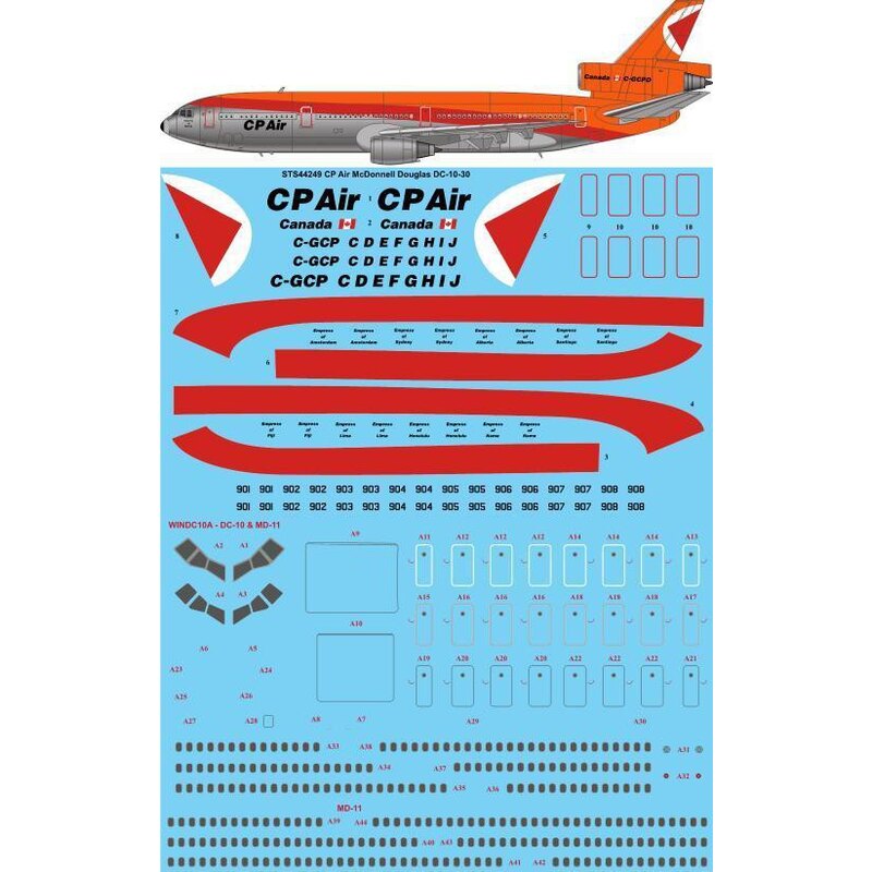 Décal McDonnell-Douglas DC-10-30 CP Air