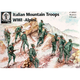 Figurine TROUPES DE MONTAGNE ITALIENNES WWI Alpini x 45 pièces