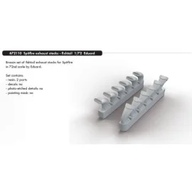 Supermarine Spitfire Mk.IXc cheminées d'échappement - fishtail (conçus pour être utilisés avec des kits Eduard)