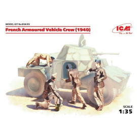 Figurine Français blindé Crew Vehicle (1940) (4 chiffres) (Seconde Guerre mondiale) (100% nouvelle détient)