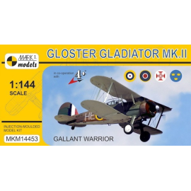 Maquette avion Gloster Gladiator Mk.II 'Warrior Gallant' (décalcomanies RAF, AF portugais, AF suédois)