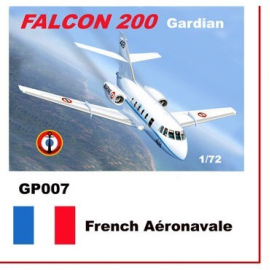 Maquette avion Dassault-Mystere Falcon 20 Stickers français Aéronavale (re-libération de MACH0472)
