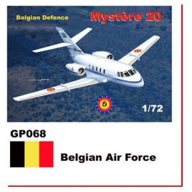 Maquette avion Dassault-Mystere Falcon 20 Stickers Belgian Air Force