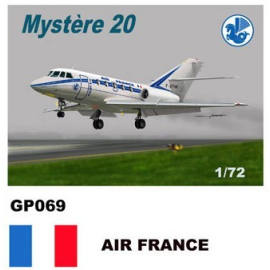 Maquette avion Dassault-Mystere Falcon 20 Stickers Air France