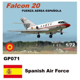 Maquette avion Dassault-Mystere Falcon 20 décalques Espagnol Air Force