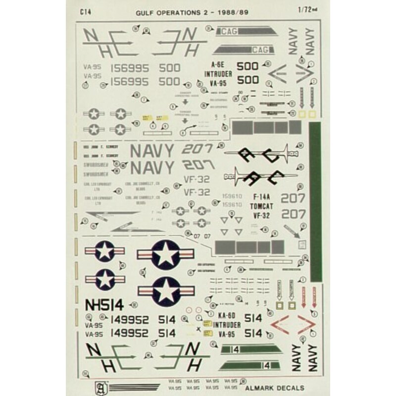 Décal Grumman A-6E 156995 VA-95 with Iranian Kill markings Grumman KA-6D 149952 VA-95 Persian Gulf