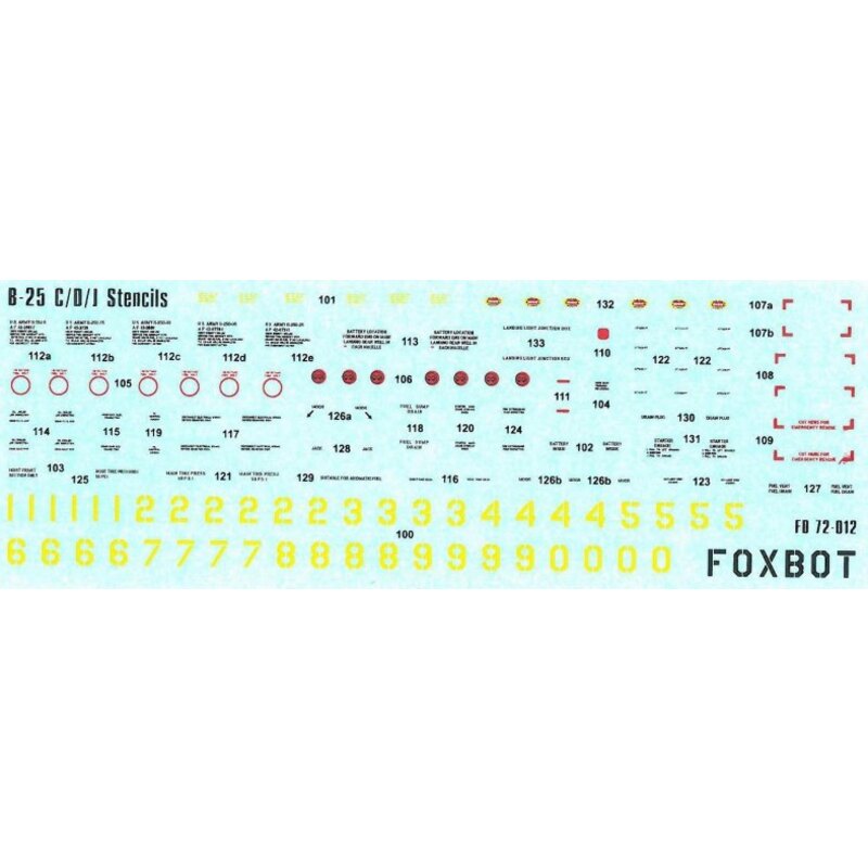 Décal Pochoirs Mitchell pour modèles Airfix, ARK-modèle, Hasegawa, Grenouille, Heller, Italeri, Matcbox, Momogram, Kits de Testo