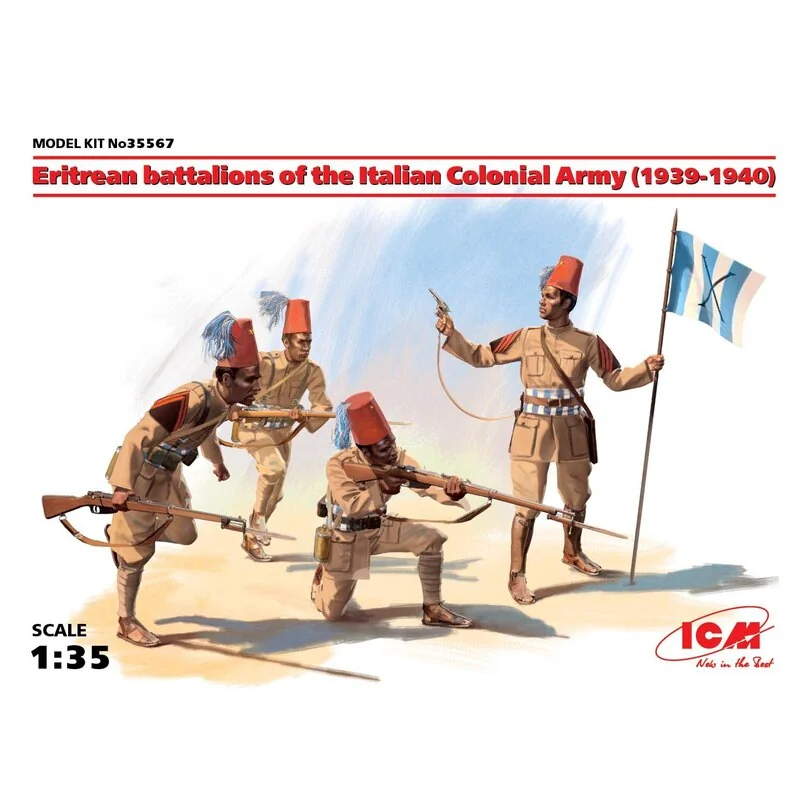 bataillons érythréens de l'Italien & # 1057 - Armée olonial (1939-1940) (4 chiffres) (100% de nouveaux moules) L'ensemble compre