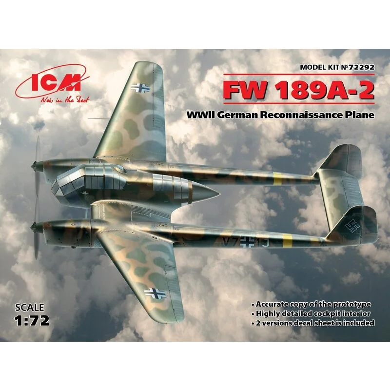 Focke-Wulf Fw-189A-2 Seconde Guerre mondiale Reconnaissance allemande Avion (100% nouvelle détient)